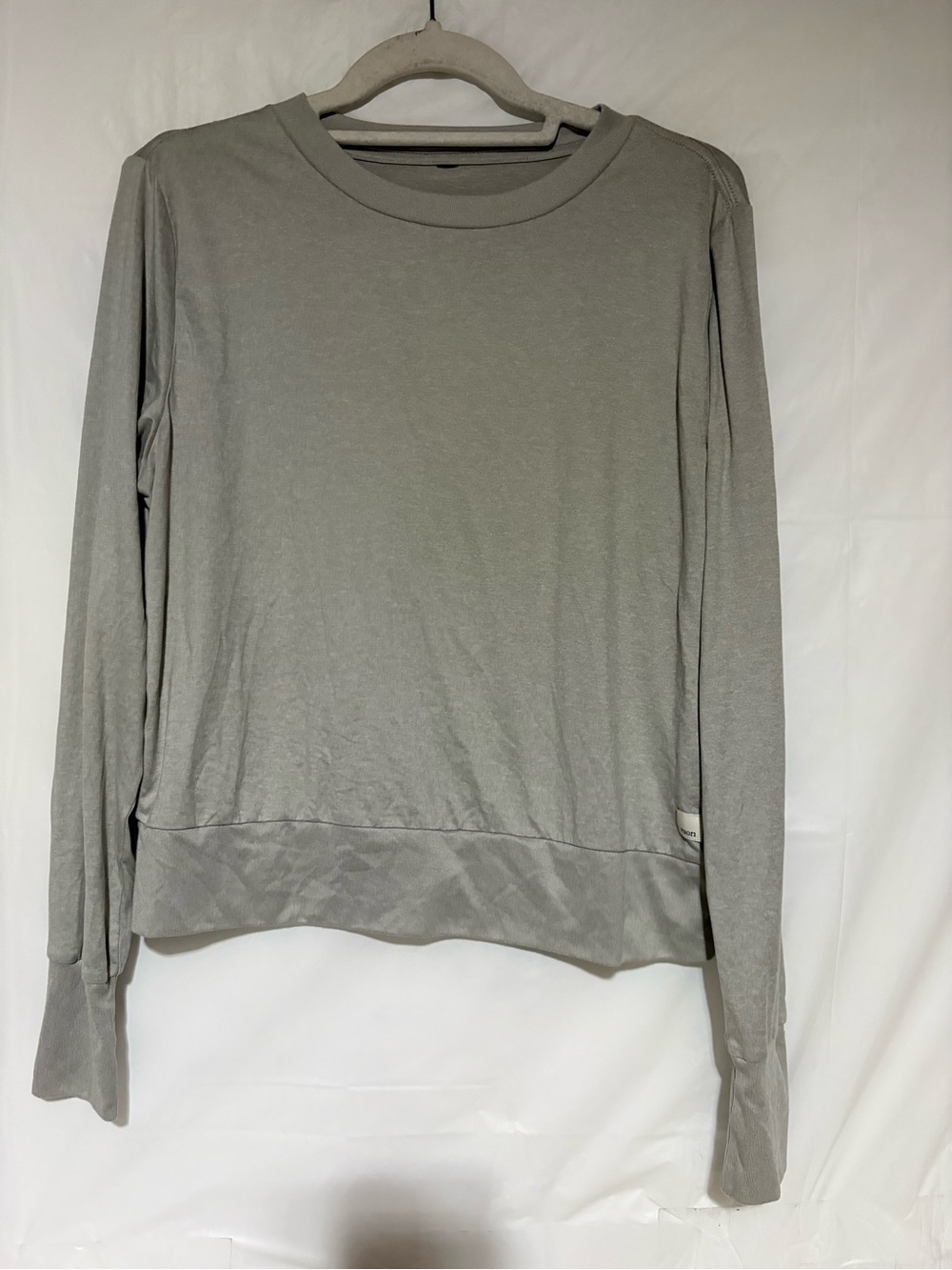Vuori Light Gray Long-Sleeve Crew